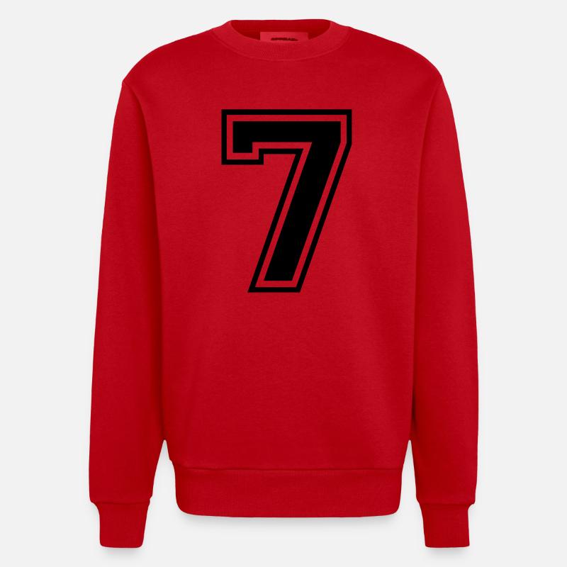 Nummer 7 - Heavyweight Oversized Organic Crew Neck Made in EU - Rot