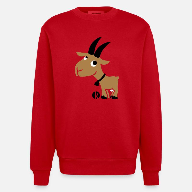 Ziege - Heavyweight Oversized Organic Crew Neck Made in EU - Rot