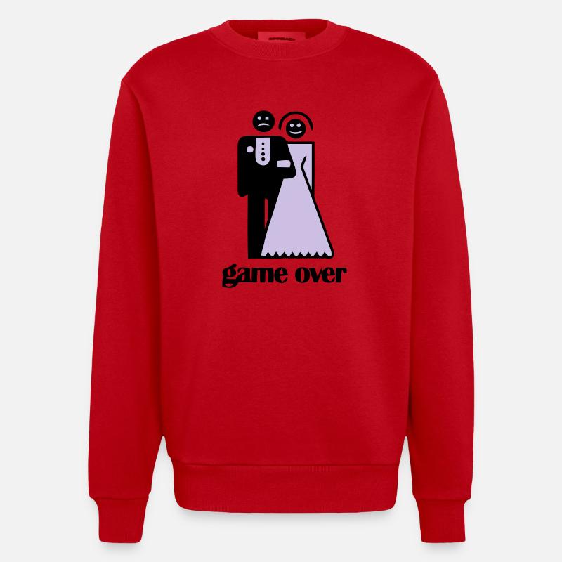 Jeu de mariage plus - Sweat bio épais oversize fabriqué en UE - rouge