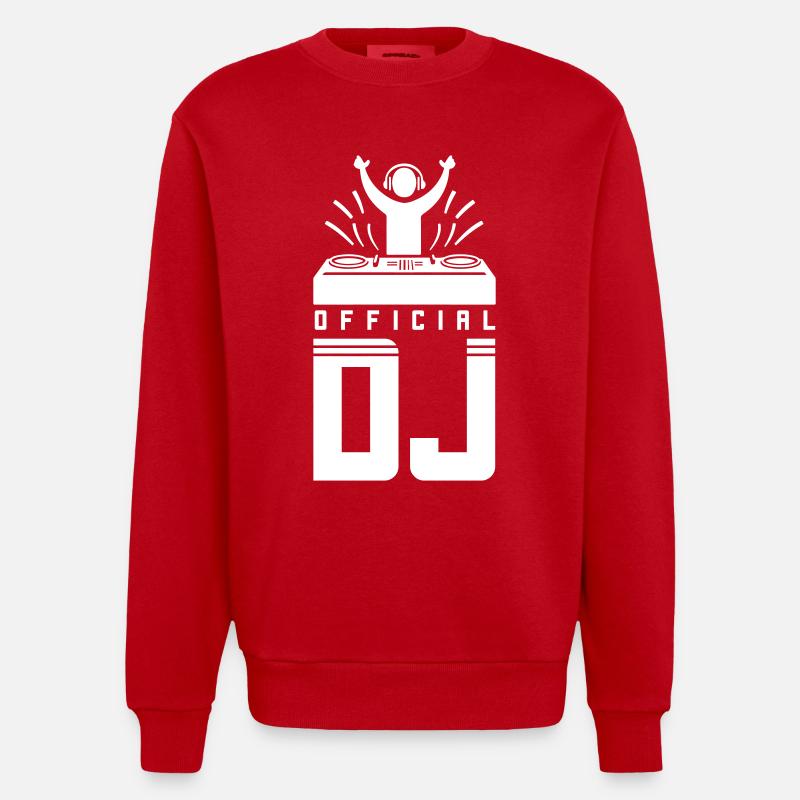 DJ Spruch Platines vinyles - Sweat bio épais oversize fabriqué en UE - rouge