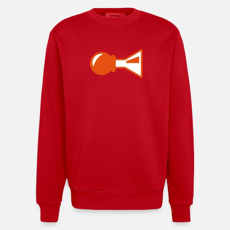Horn - Heavyweight Oversized Organic Crew Neck Made in EU - red