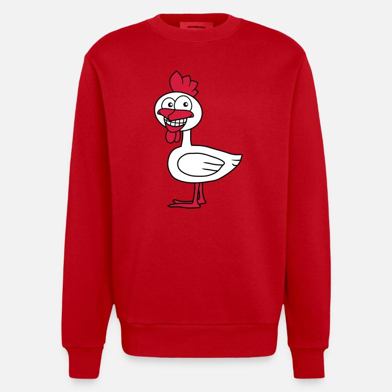 Cool Chicken - Heavyweight Oversized Organic Crew Neck Made in EU - Rot