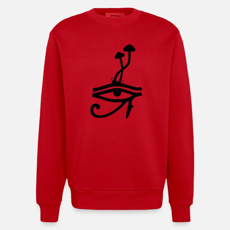 Hyperraum - Heavyweight Oversized Organic Crew Neck Made in EU - Rot
