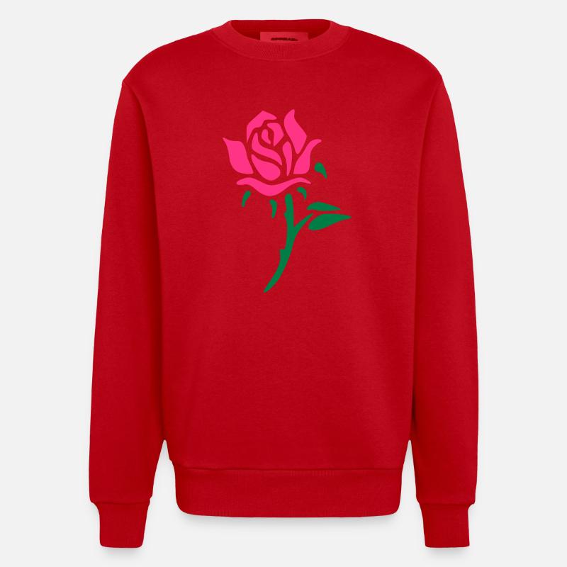 rose - Sweat bio épais oversize fabriqué en UE - rouge
