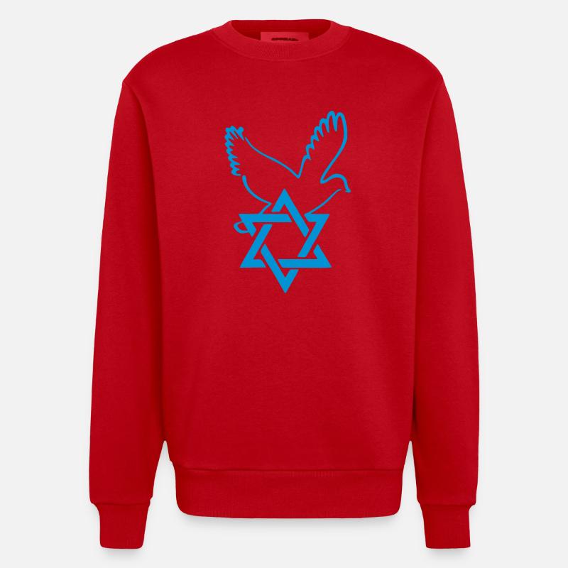Ami d'Israël - Sweat bio épais oversize fabriqué en UE - rouge