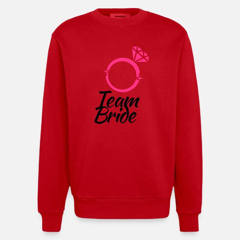 Junggesellen abschied - Heavyweight Oversized Organic Crew Neck Made in EU - Rot