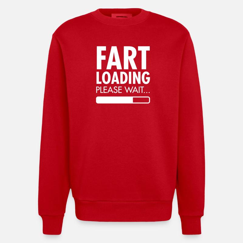 Fart Loading - Please Wait - Sweat bio épais oversize fabriqué en UE - rouge