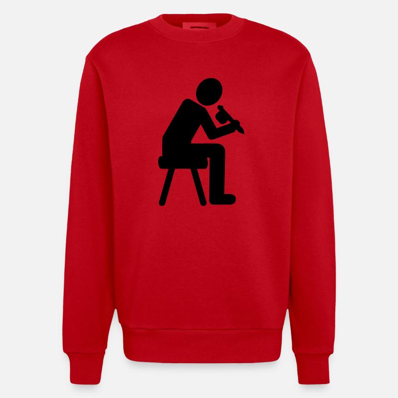 Tätowierer Tattoo - Heavyweight Oversized Organic Crew Neck Made in EU - Rot