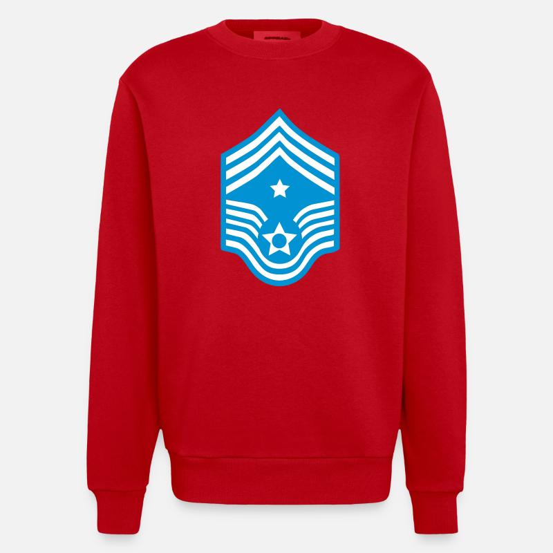 sergent commandant_g1 - Sweat bio épais oversize fabriqué en UE - rouge