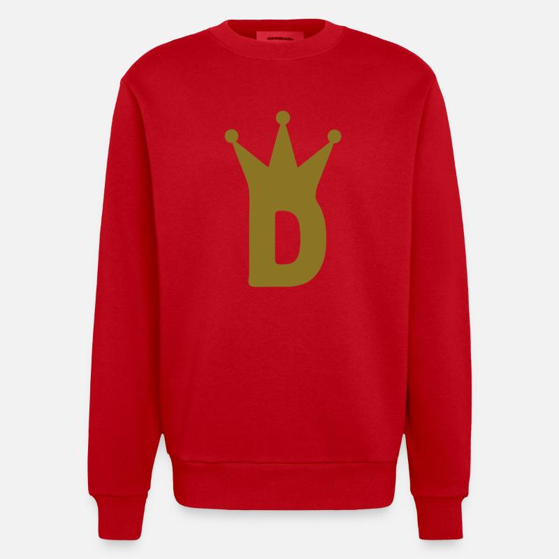 couronne d w22 - Sweat bio épais oversize fabriqué en UE - rouge