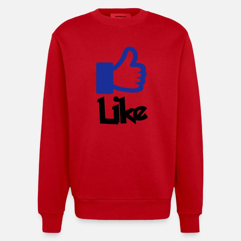 Like - Heavyweight Oversized Organic Crew Neck Made in EU - Rot