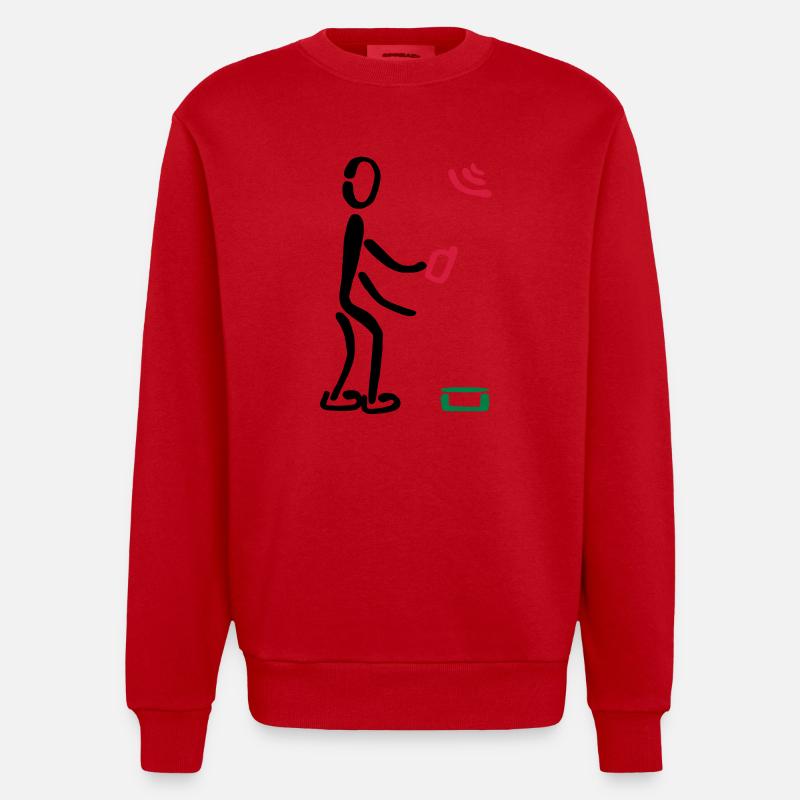 Geocacher Geocaching 3F - Sweat bio épais oversize fabriqué en UE - rouge