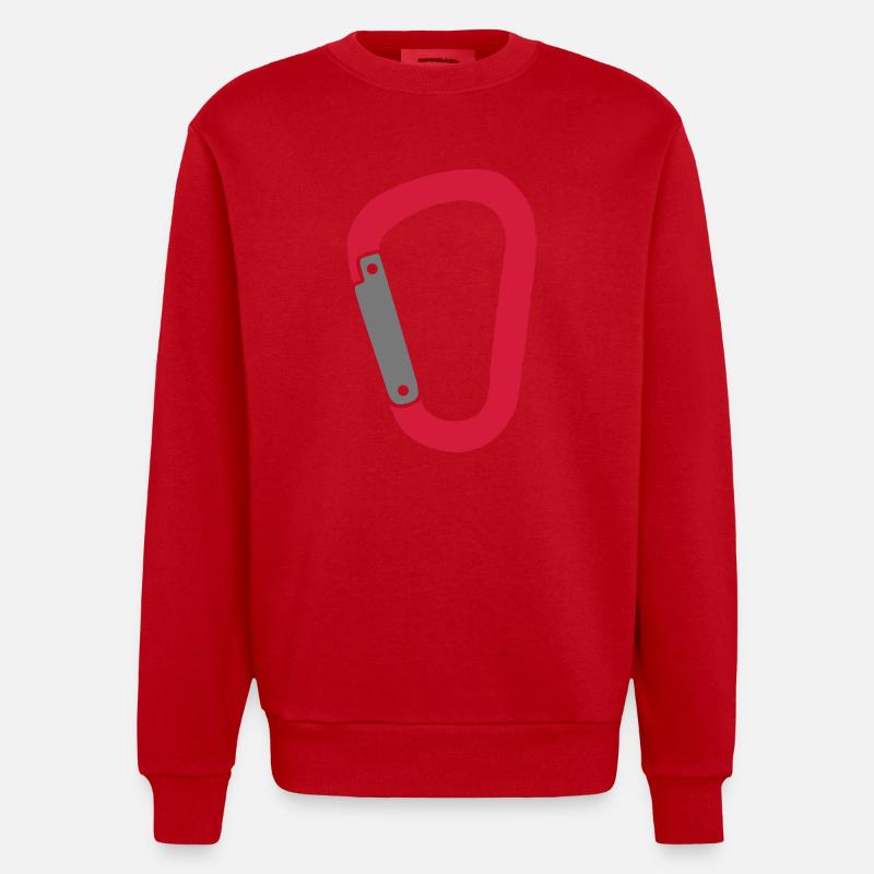 Klettern - Heavyweight Oversized Organic Crew Neck Made in EU - Rot