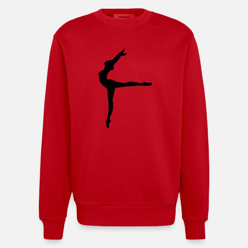 Ballet - Sweat bio épais oversize fabriqué en UE - rouge