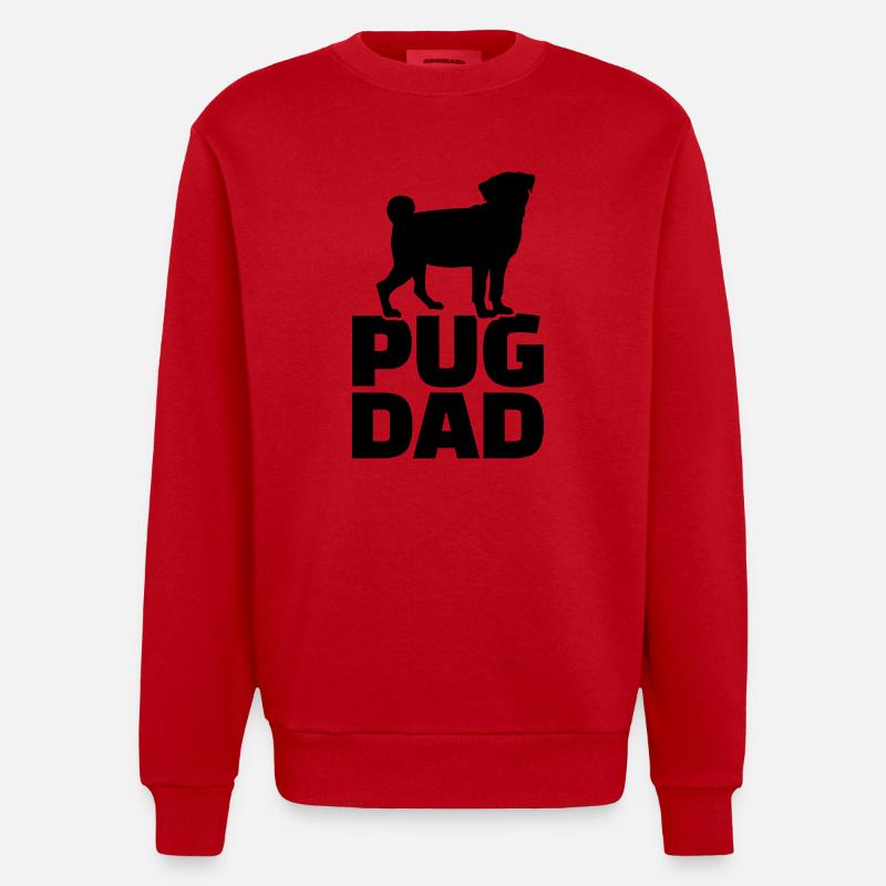 Mops - Heavyweight Oversized Organic Crew Neck Made in EU - Rot
