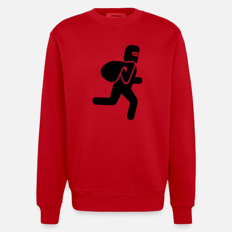 Dieb - Heavyweight Oversized Organic Crew Neck Made in EU - Rot