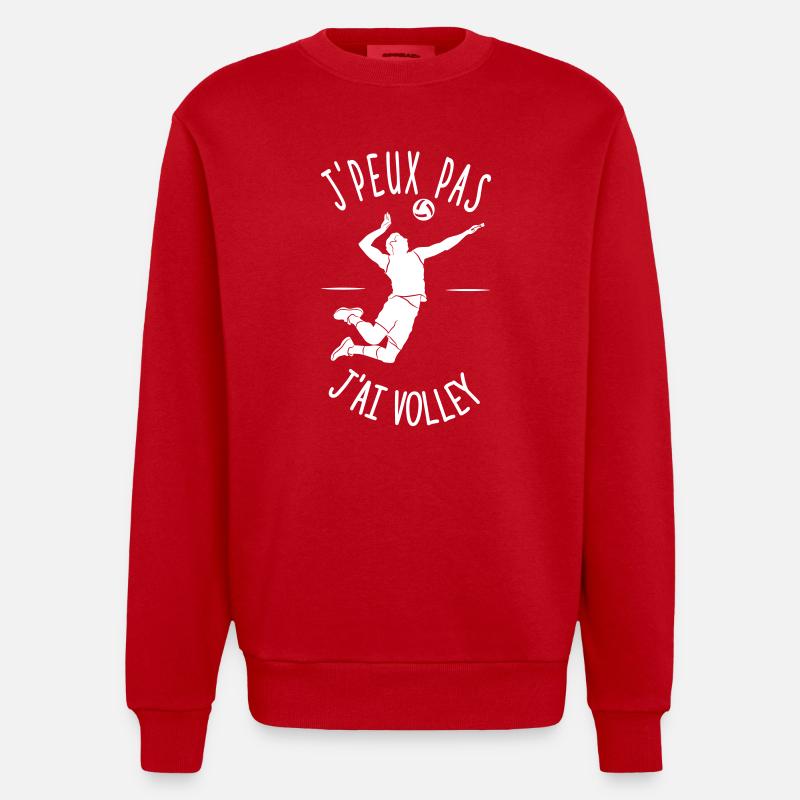 JPPV - Sweat bio épais oversize fabriqué en UE - rouge