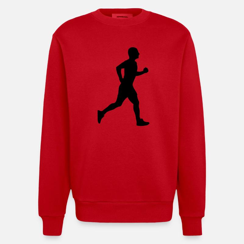 laeufer - Sweat bio épais oversize fabriqué en UE - rouge