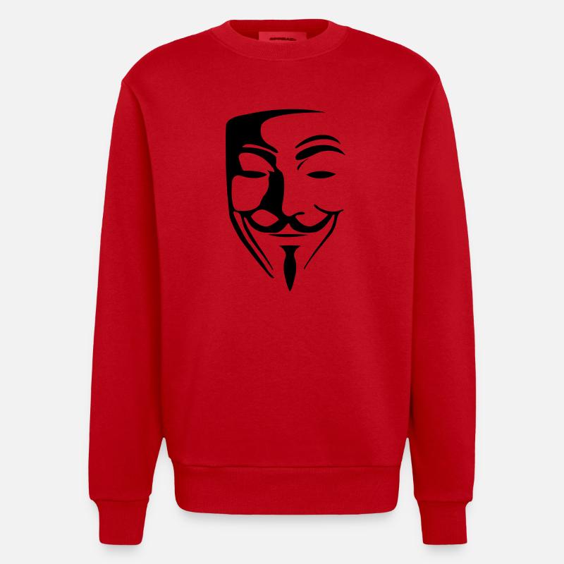 anonymous_003 - Sweat bio épais oversize fabriqué en UE - rouge