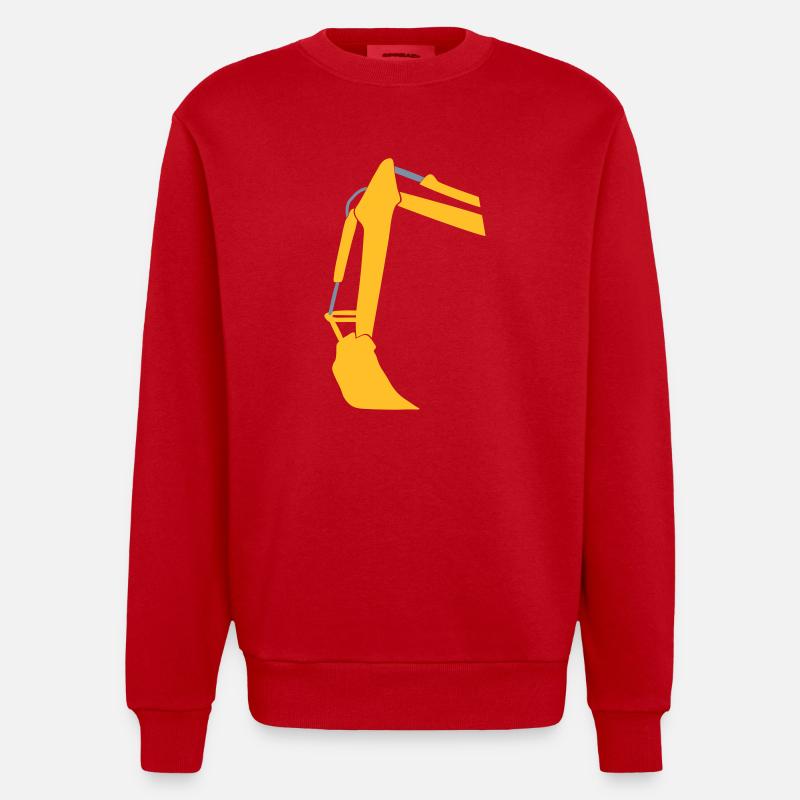 excavate - Sweat bio épais oversize fabriqué en UE - rouge