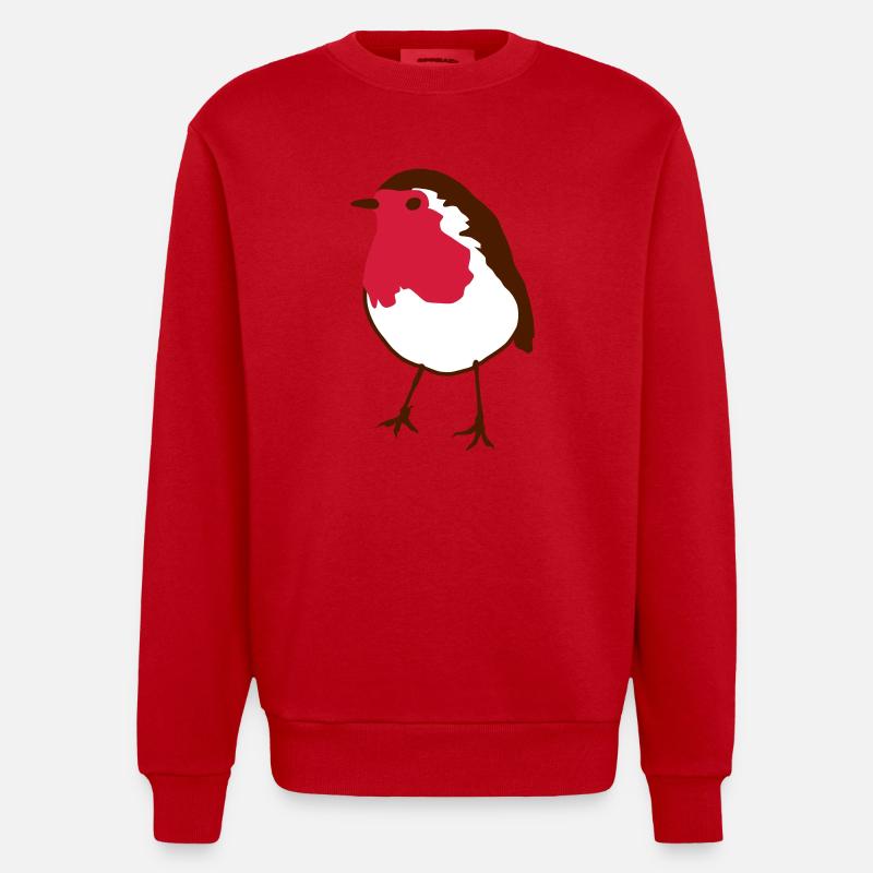 robin - Heavyweight Oversized Organic Crew Neck Made in EU - red