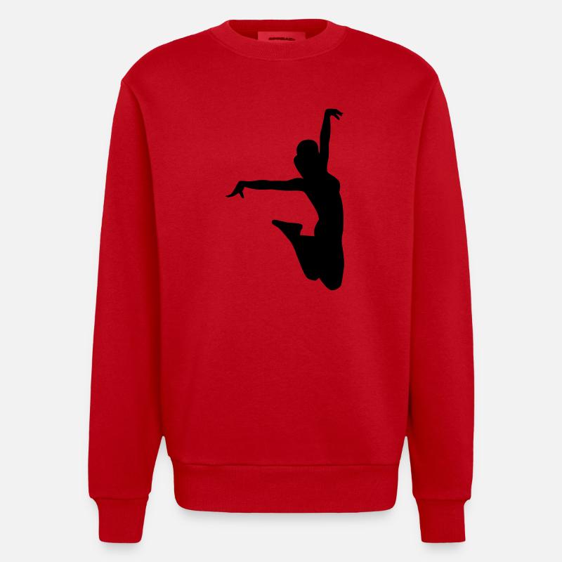 Trampolin - Heavyweight Oversized Organic Crew Neck Made in EU - Rot