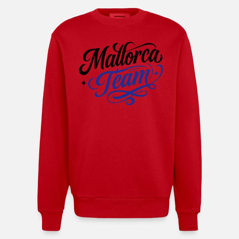 L’équipe de Majorque - Sweat bio épais oversize fabriqué en UE - rouge