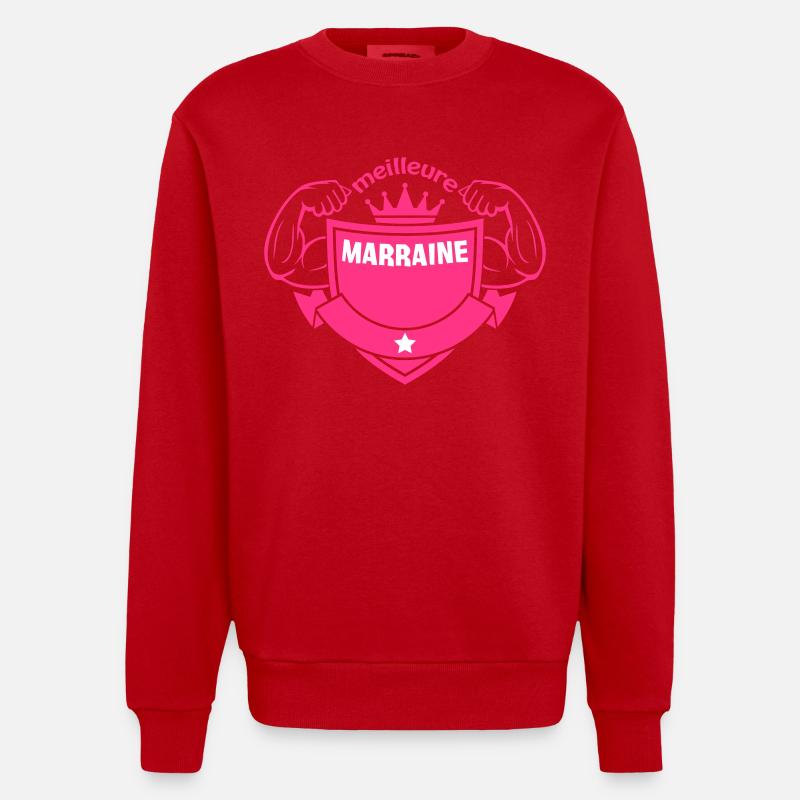 Bester SPONSOR - Heavyweight Oversized Organic Crew Neck Made in EU - Rot