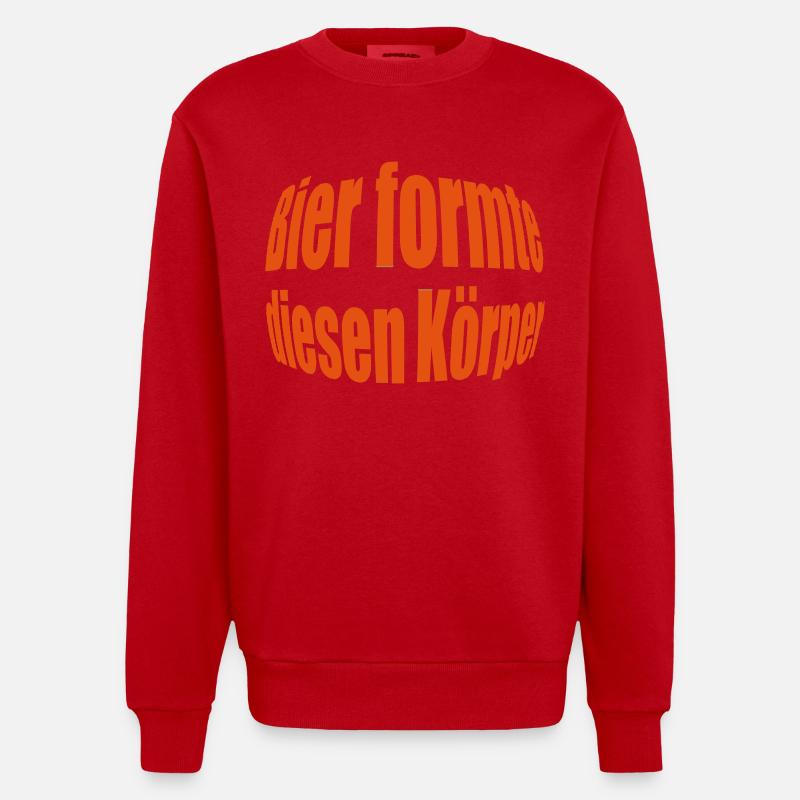 Bière - Sweat bio épais oversize fabriqué en UE - rouge