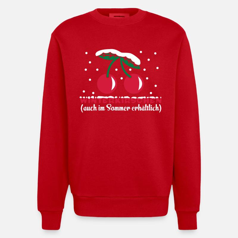 winterkirschen - Heavyweight Oversized Organic Crew Neck Made in EU - Rot
