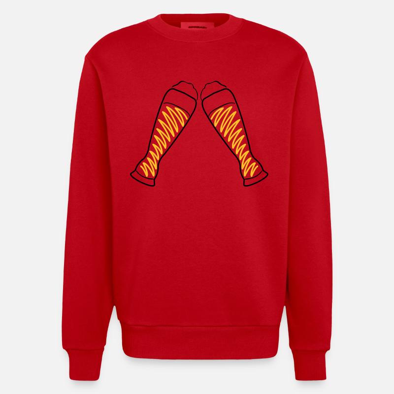 bier2 - Sweat bio épais oversize fabriqué en UE - rouge