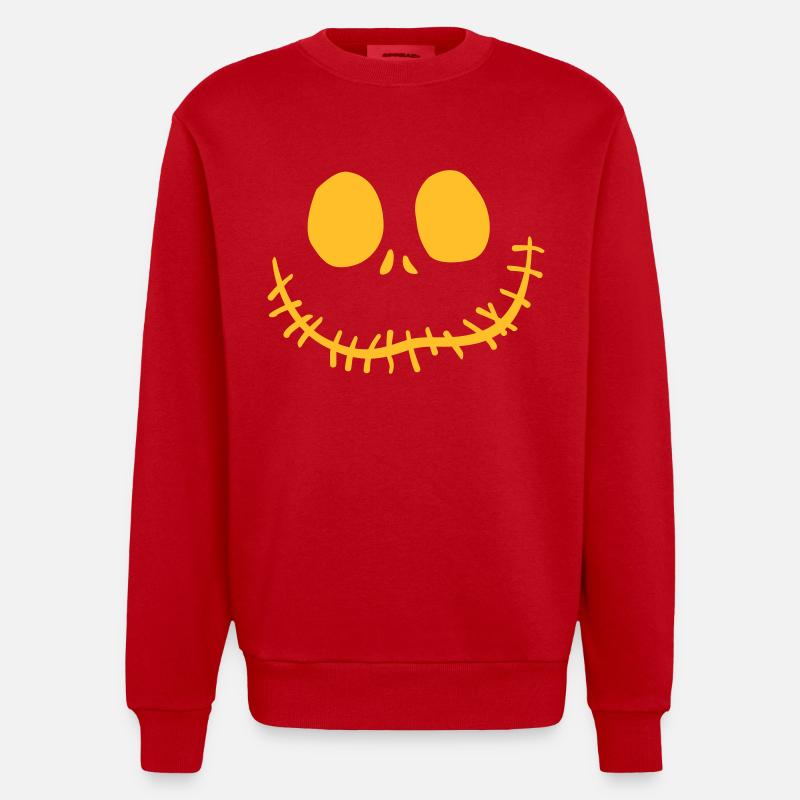 jack o'lantern - Sweat bio épais oversize fabriqué en UE - rouge