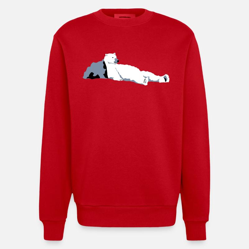 Eisbär - Heavyweight Oversized Organic Crew Neck Made in EU - Rot