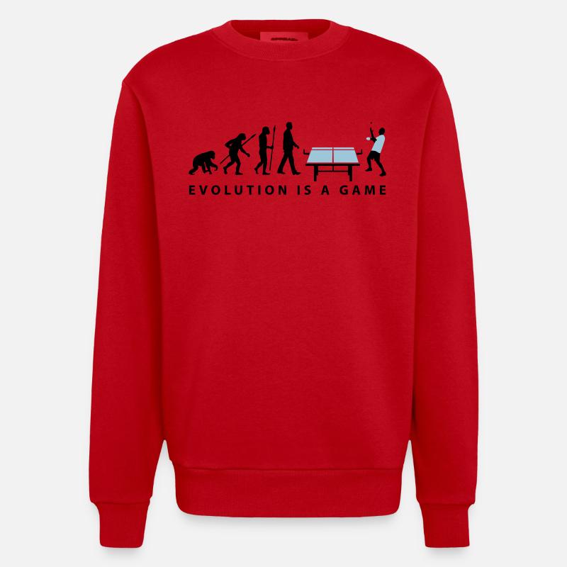 evolution_table_tennis_072012_c_2c - Heavyweight Oversized Organic Crew Neck Made in EU - red
