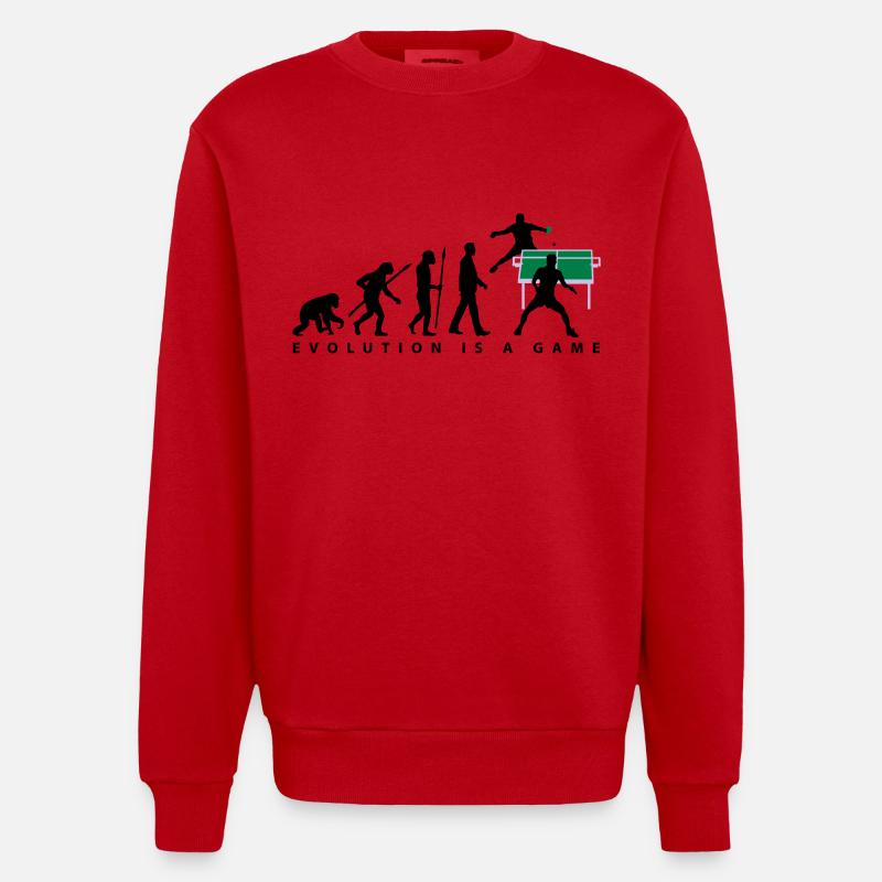 evolution_tischtennisspieler_102012_a_3c - Sweat bio épais oversize fabriqué en UE - rouge