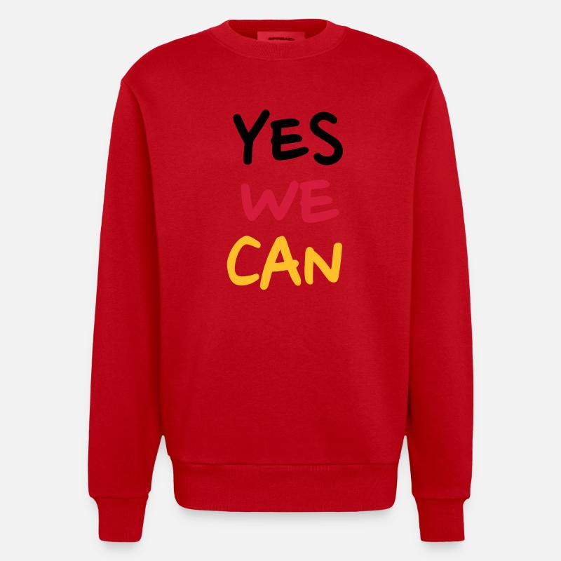 Yes we can - Sweat bio épais oversize fabriqué en UE - rouge