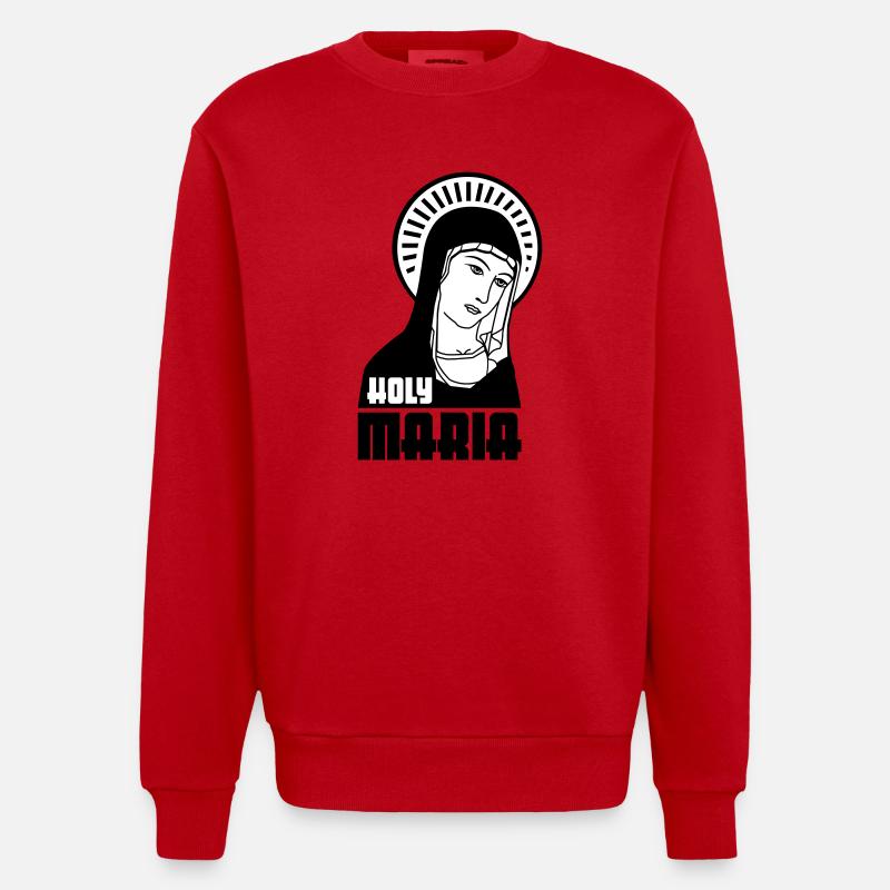 Holy Maria - Heavyweight Oversized Organic Crew Neck Made in EU - Rot