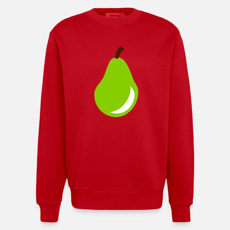 Birne - Obst - Heavyweight Oversized Organic Crew Neck Made in EU - Rot