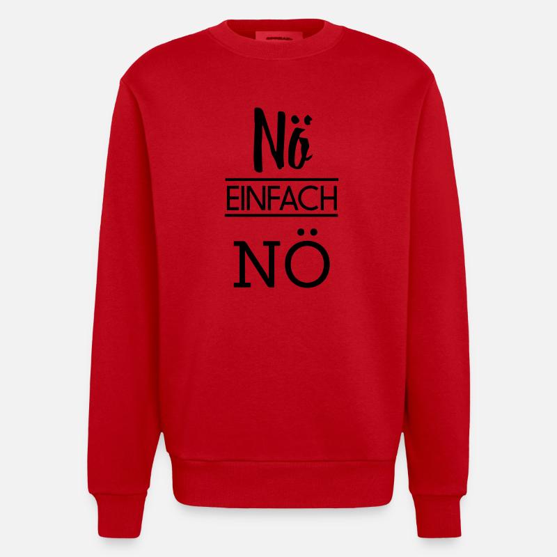 Nö einfach Nö - Heavyweight Oversized Organic Crew Neck Made in EU - Rot