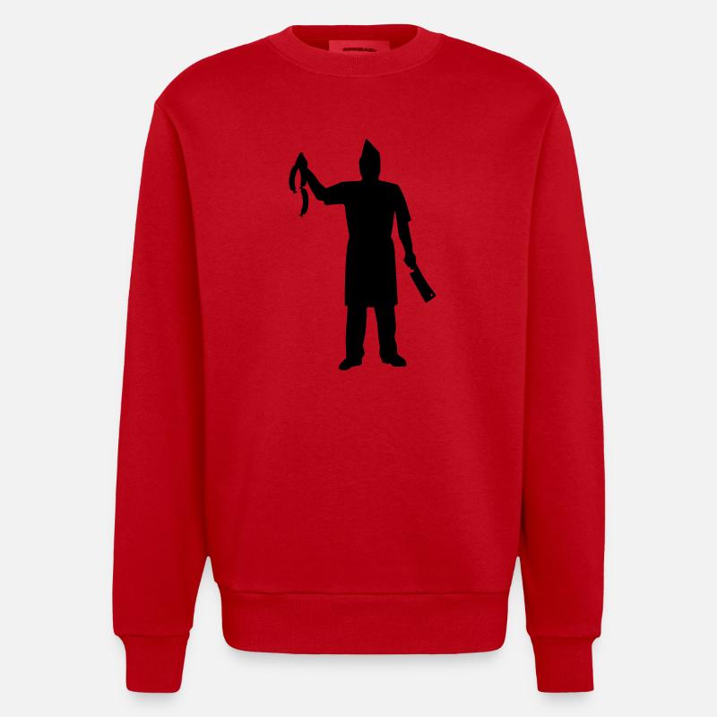 Fleischer - Heavyweight Oversized Organic Crew Neck Made in EU - Rot