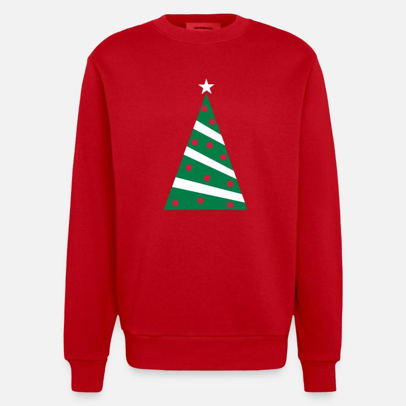 Arbre de Noël - Sweat bio épais oversize fabriqué en UE - rouge
