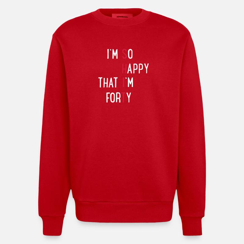 40 - Sweat bio épais oversize fabriqué en UE - rouge