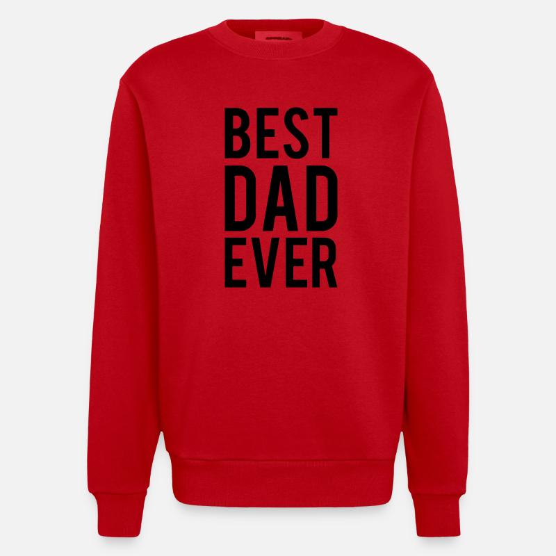 Best Dad ever - Sweat bio épais oversize fabriqué en UE - rouge