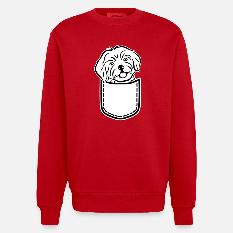 Havanese - Sweat bio épais oversize fabriqué en UE - rouge