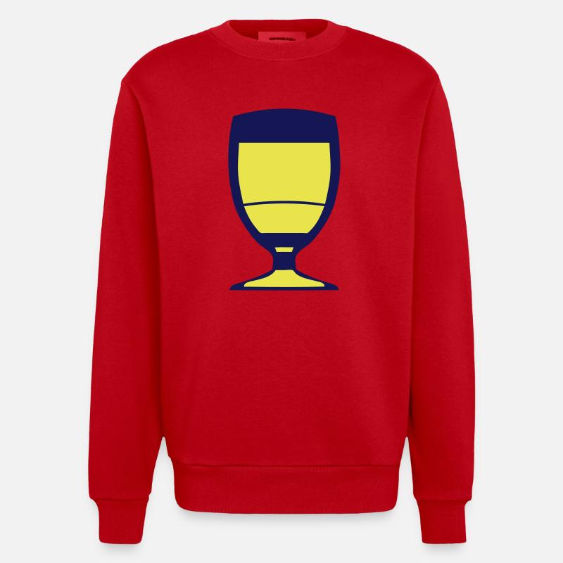 verre pastis alcool 712 - Sweat bio épais oversize fabriqué en UE - rouge