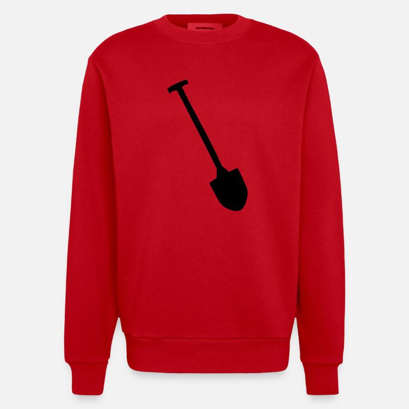Shovel - Heavyweight Oversized Organic Crew Neck Made in EU - red