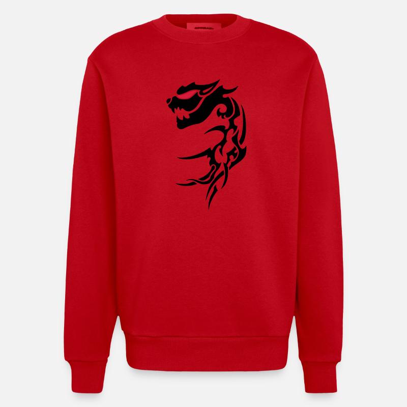panthère - Sweat bio épais oversize fabriqué en UE - rouge