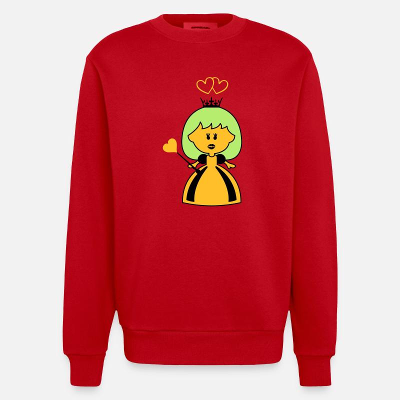 amour de princesse - Sweat bio épais oversize fabriqué en UE - rouge