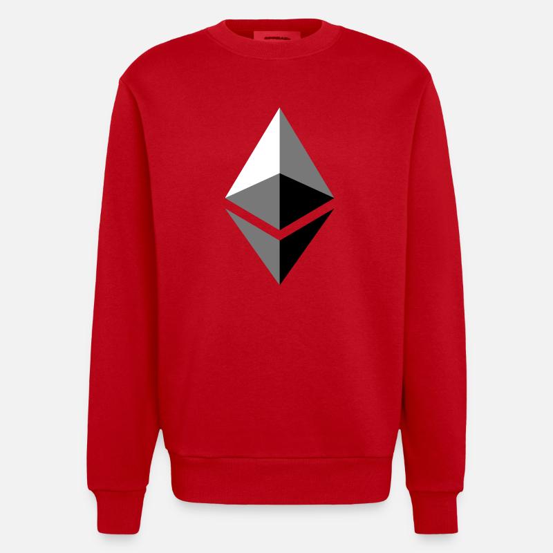 ETH éther Etherium - Sweat bio épais oversize fabriqué en UE - rouge