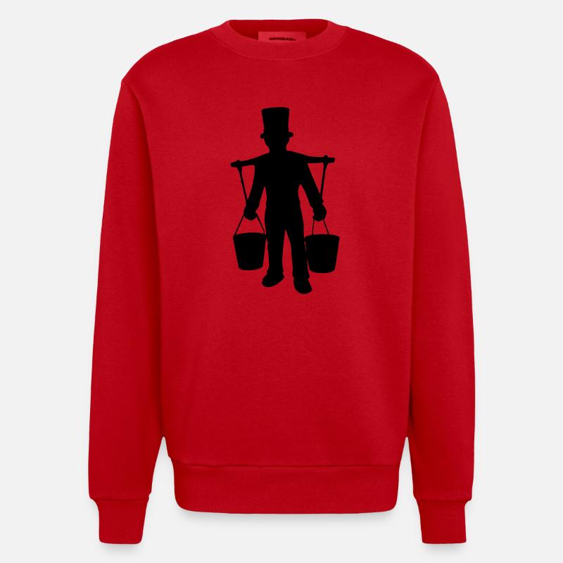 Hans Hummel - Sweat bio épais oversize fabriqué en UE - rouge